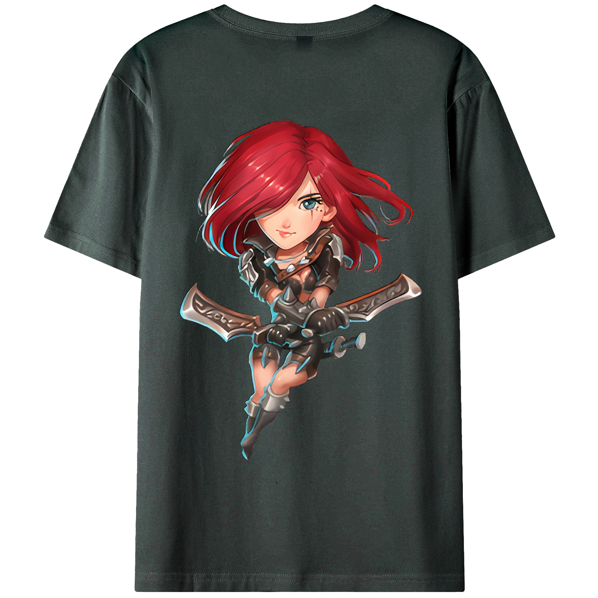 （画像用） リーグ・オブ・レジェンド League of Legends LOL 綿100％ メンズ半袖Tシャツ（バックプリント） 通気性